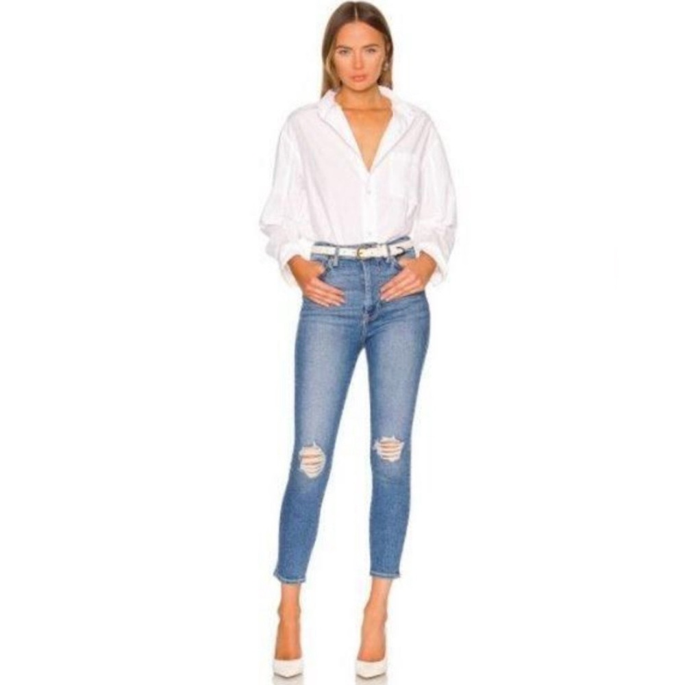 Revolve Lovers + Friends Mason High Rise Stretch Distressed Skinny Jeans